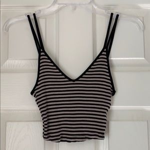 Ribbed crop tank top